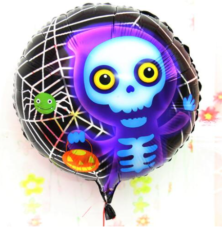 Halloween İskelet Hayalet Folyo Balon 18 inç (5271)