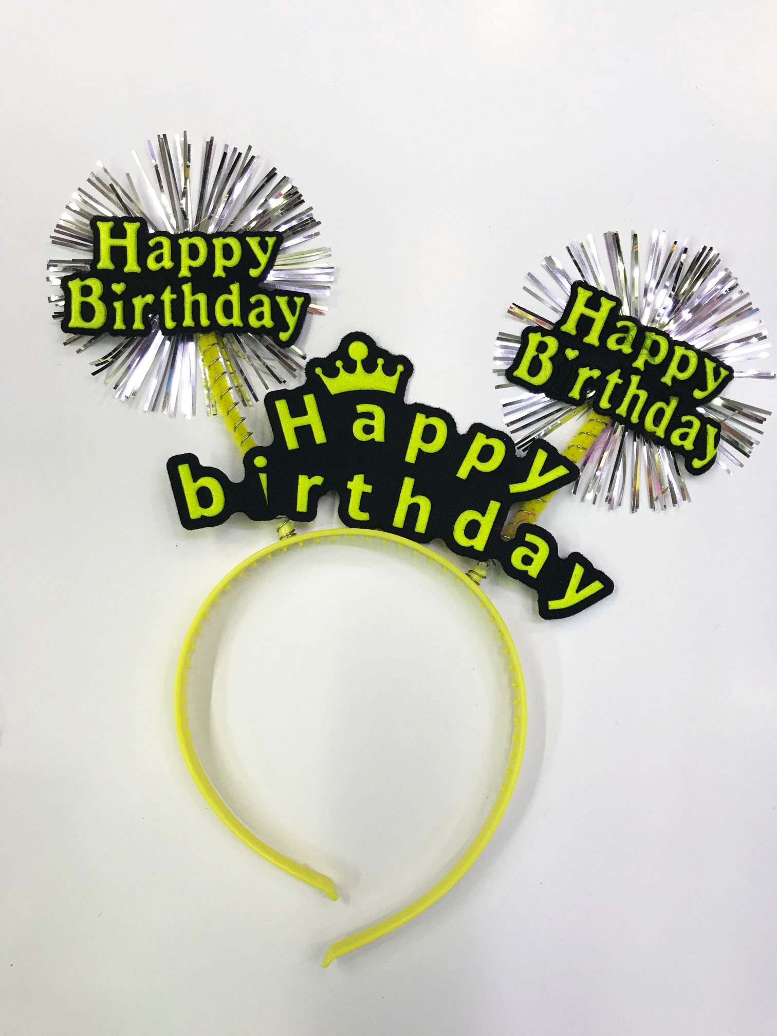 Happy Birthday Neon Renk Doğum Günü Tacı 12 Adet (5271)