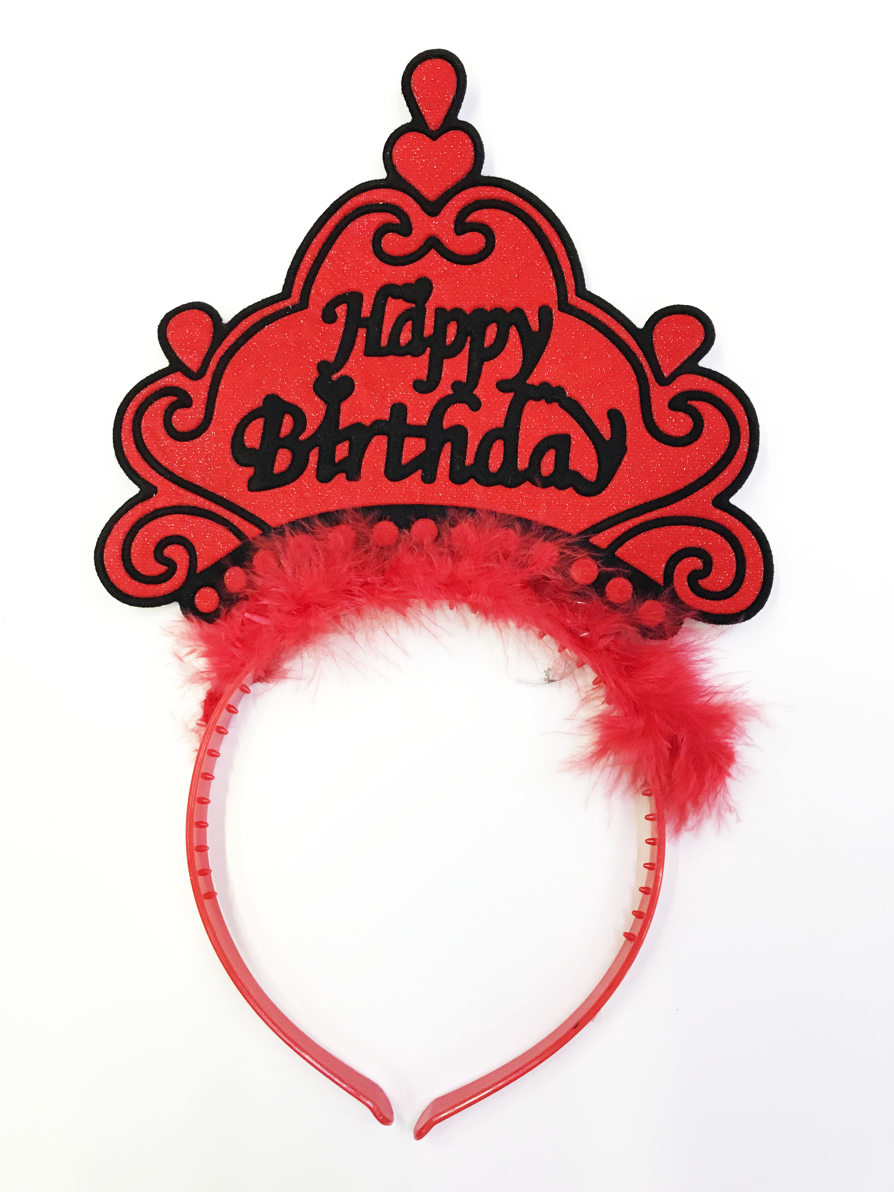 Happy Birthday Yazılı Neon Renk Taç 12 Adet (5271)