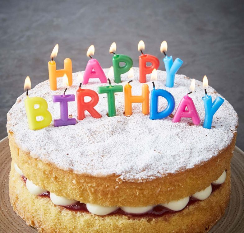 Happy Birthday Yazılabilen Rengarenk Doğum Günü Mumu (5271)