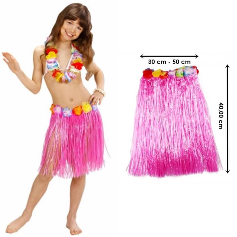 Hawaii Hula Eteği Pembe Renk 40 cm (5271)