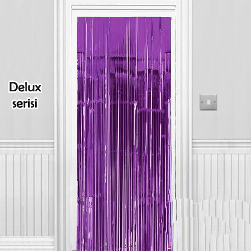 Işıltılı Duvar ve Kapı Perdesi Mor Renk 90x200 cm (5271)