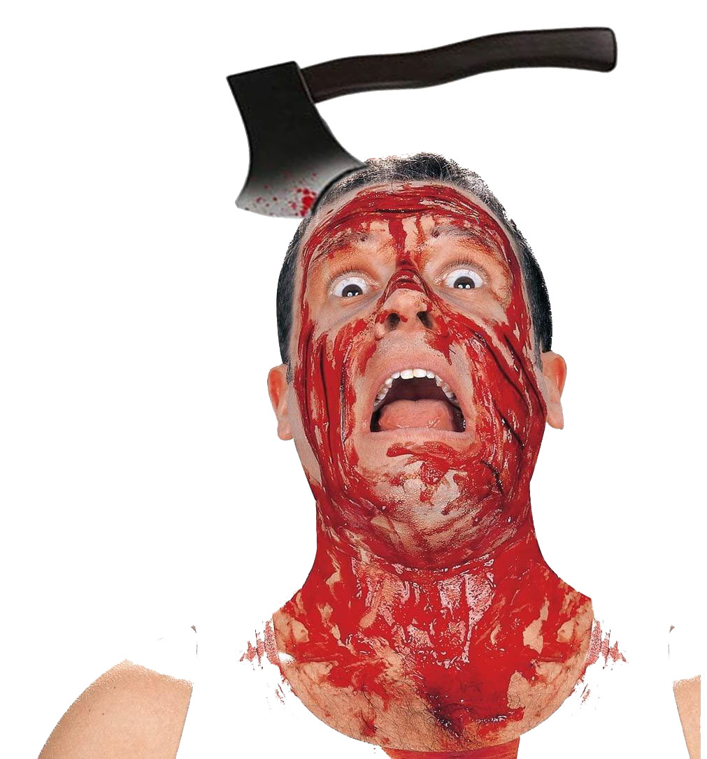 Kafaya Saplanmış Halloween Kanlı Balta Şaka Tacı (5271)
