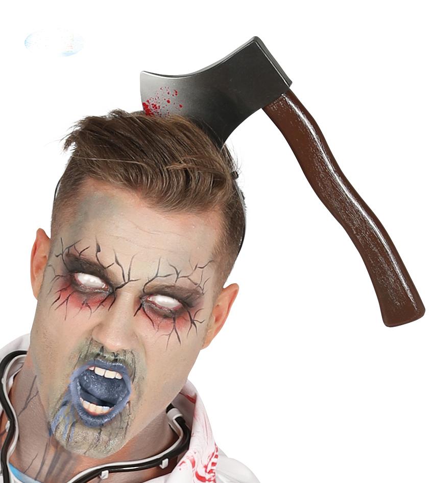 Kafaya Saplanmış Halloween Kanlı Balta Şaka Tacı (5271) Kafaya Saplanmış Halloween Kanlı Balta Şaka Tacı (5271)