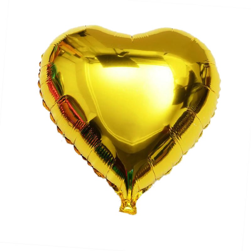 Kalp Balon Folyo Sarı 60 cm 24 inç (5271)