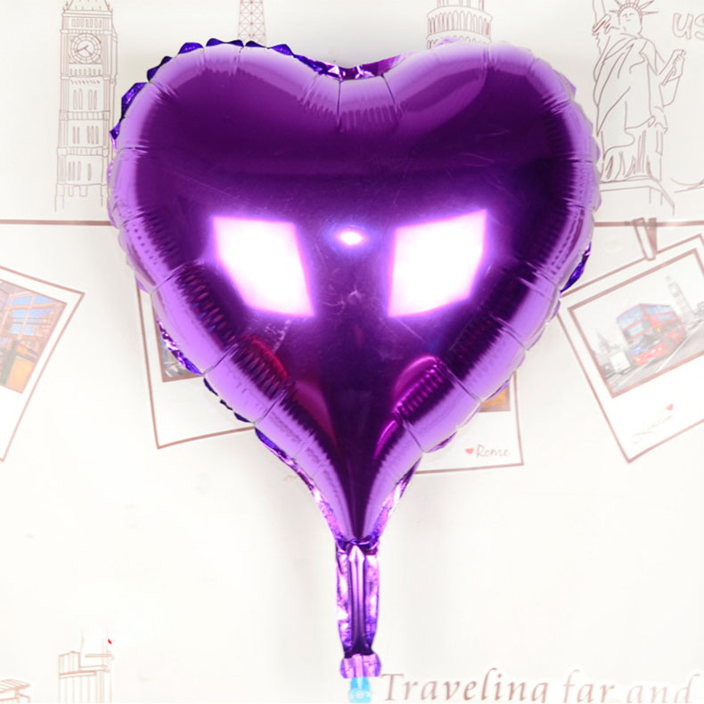 Kalp Uçan Balon Folyo Mor 80 cm 32 inç (5271)