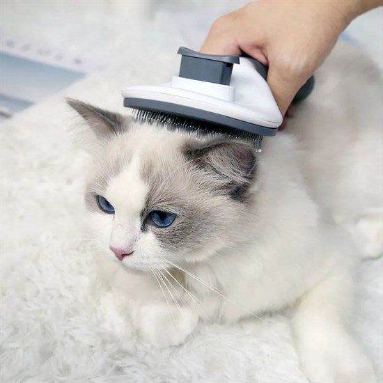 Kedi Köpek Tüy Toplayıcı Kendini Temizleyebilen Ergonomik Rahat Evcil Hayvan Tarağı Gri (5271) Kedi Köpek Tüy Toplayıcı Kendini Temizleyebilen Ergonomik Rahat Evcil Hayvan Tarağı Gri (5271)