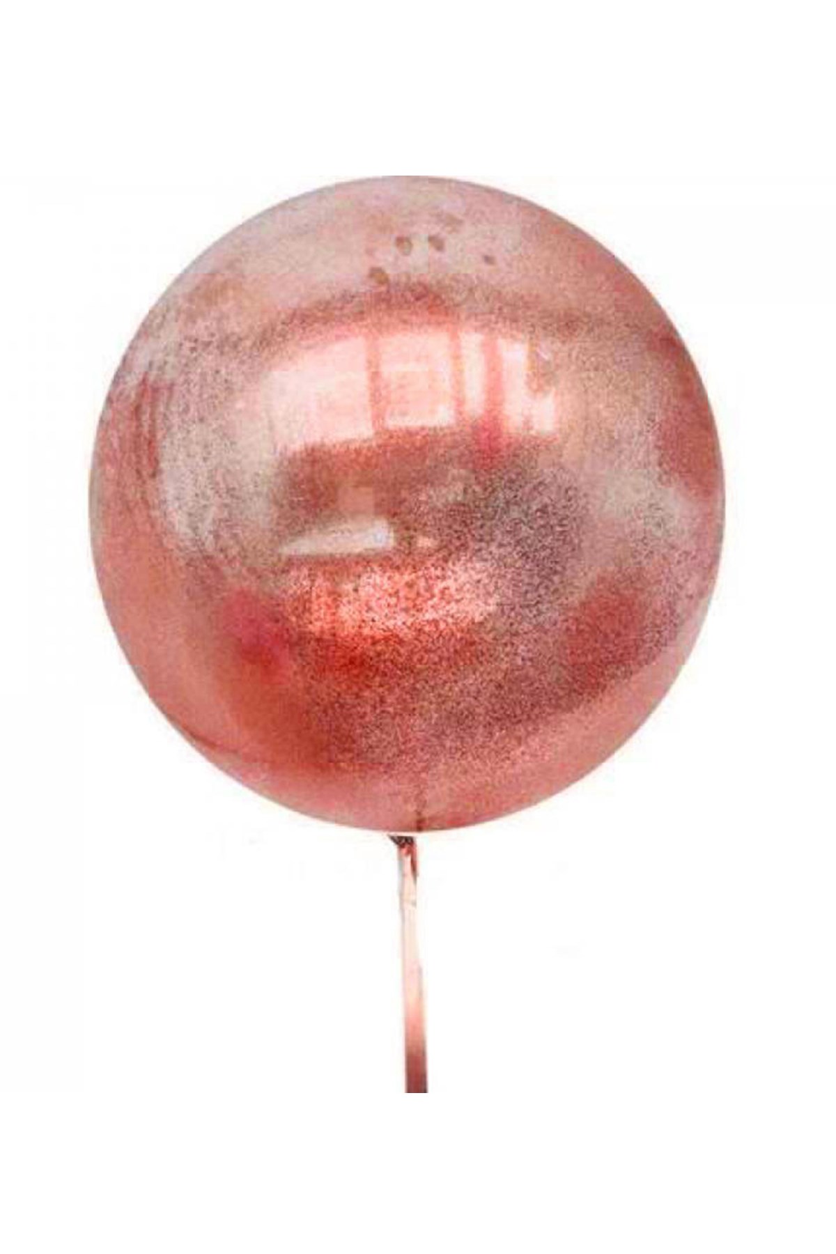 Kırmızı Simli Yuvarlak Şeffaf Balon 24 İnç (5271)