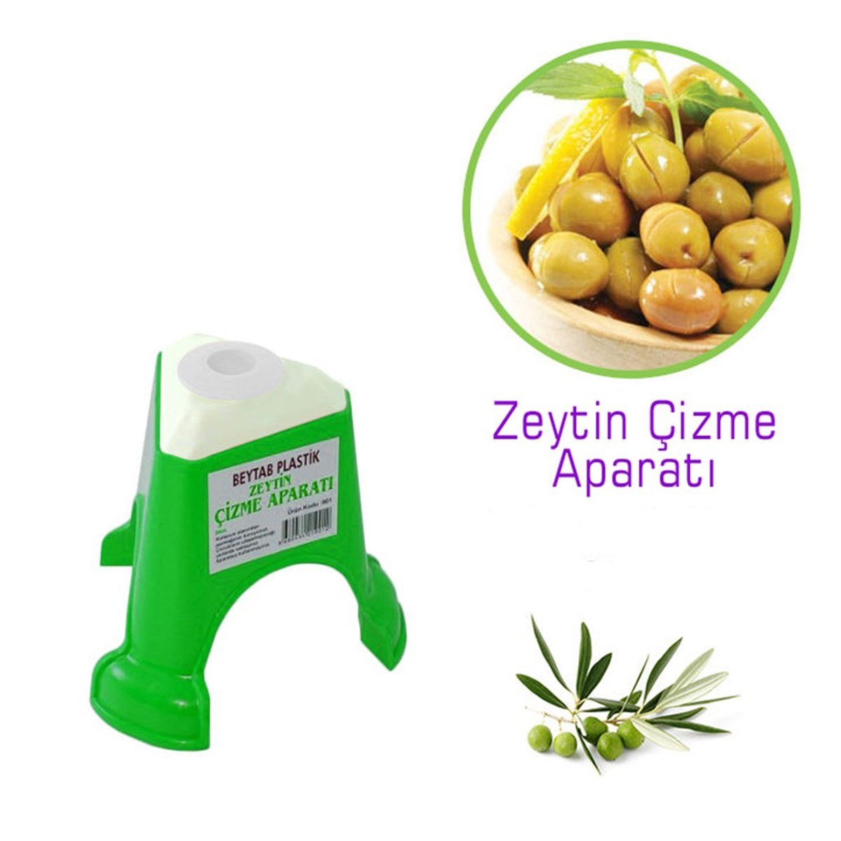 Kolay Zeytin Dilme Çizme Aparatı Pratik Kolay Zeytin Çizici Alet (5271)