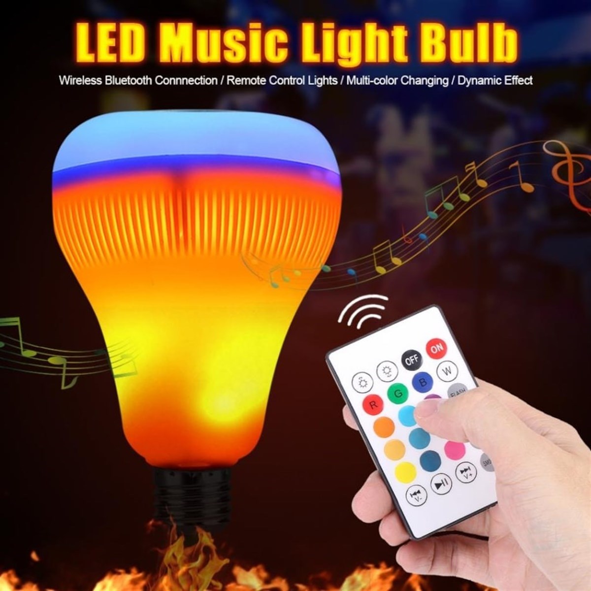 Kumandalı Bluetooth Hoparlör Ampul LD-37 (5271)