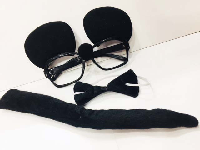 Mickey Mouse Gözlüğü Papyonu Kuyruğu Seti (5271)