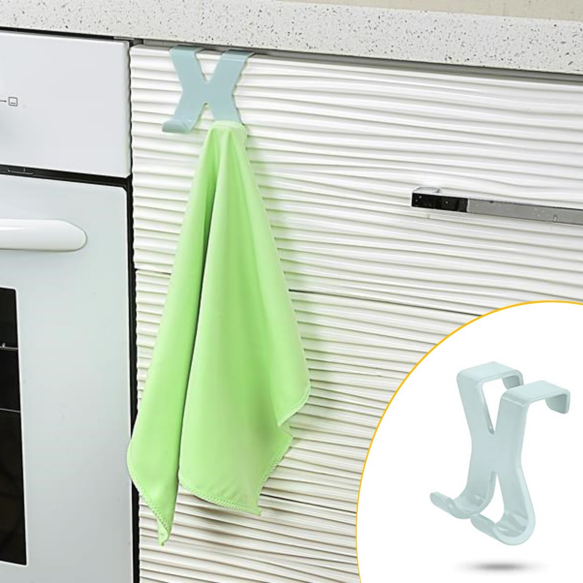 Mutfak Banyo Dolap Kapağına Takılan Meta Havlu Askılığı Aparatı (5271)