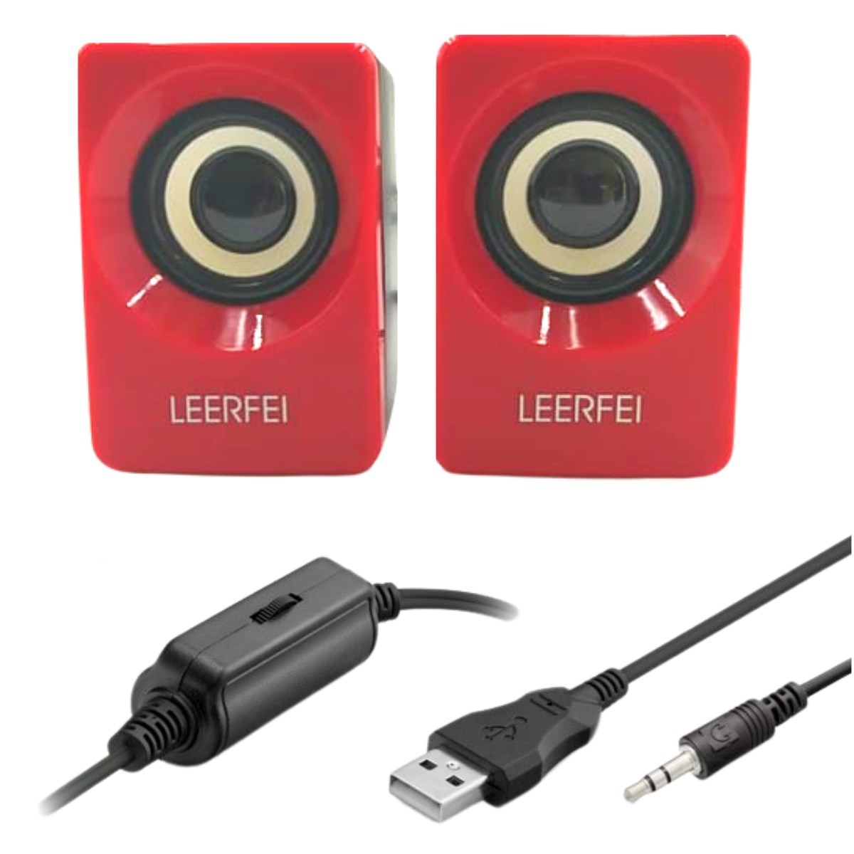N62 1+1 Multimedia USB ve Jacklı Mini Hoparlör Yüksek Stereo Ses Sistemi (5271)