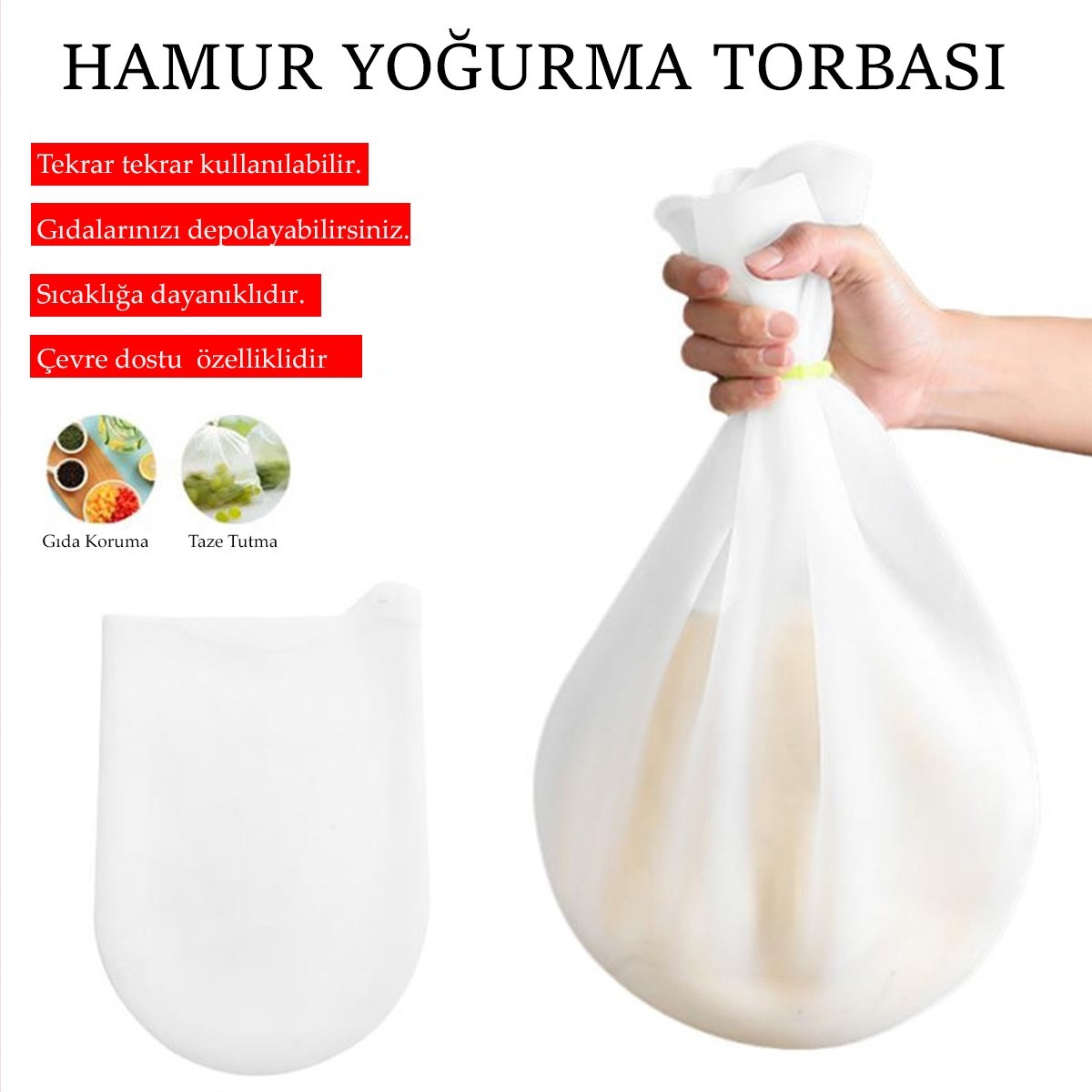 Orta Hamur Torbası Silikon Şeffaf Hamur Yoğurma Torbası Ekmek Makarna Mantı Hamuru Kolay Yoğurma (5271) Orta Hamur Torbası Silikon Şeffaf Hamur Yoğurma Torbası Ekmek Makarna Mantı Hamuru Kolay Yoğurma (5271)