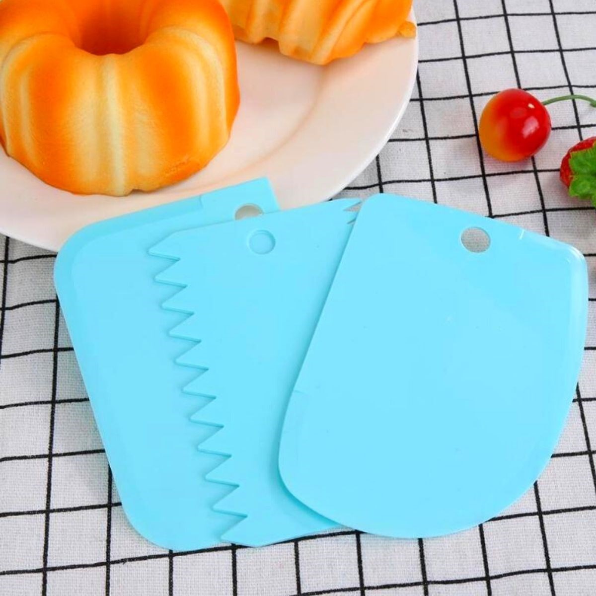 Pasta Hamur Şekillendirici Spatula Kesici Kazıyıcı Dekoratör Set (5271)