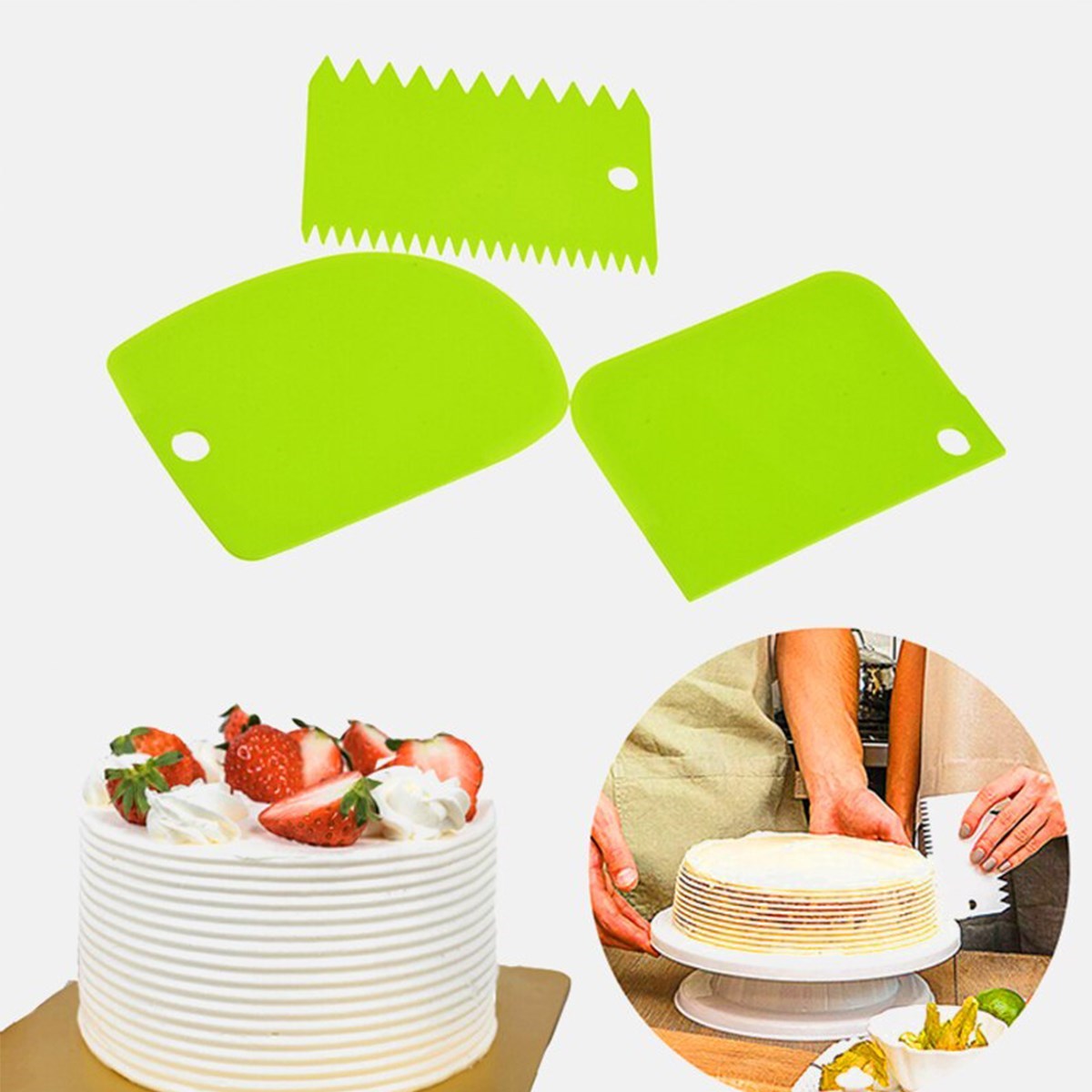Pasta Hamur Şekillendirici Spatula Kesici Kazıyıcı Dekoratör Set (5271) Pasta Hamur Şekillendirici Spatula Kesici Kazıyıcı Dekoratör Set (5271)