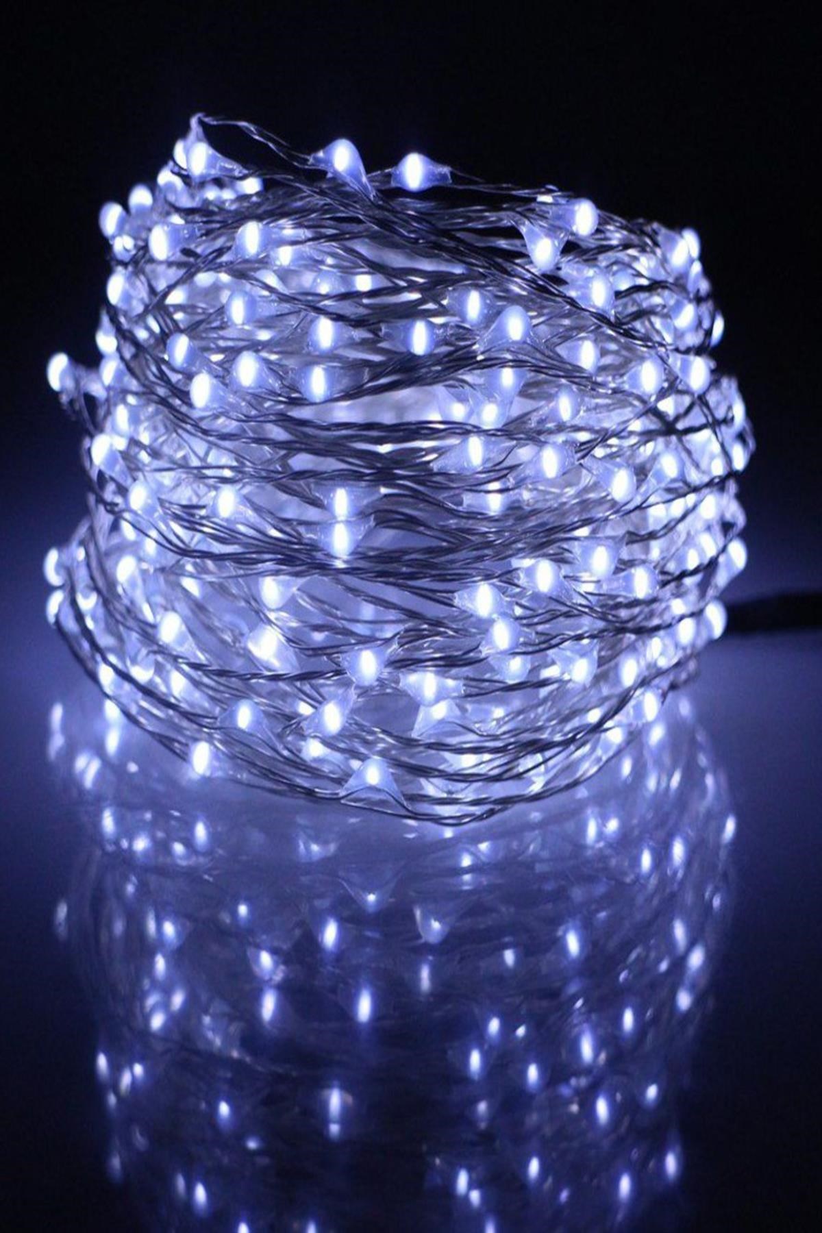 Pilli 5 metre Dekoratif Peri Led Beyaz Aydınlatma Süsleme Lambası (5271)