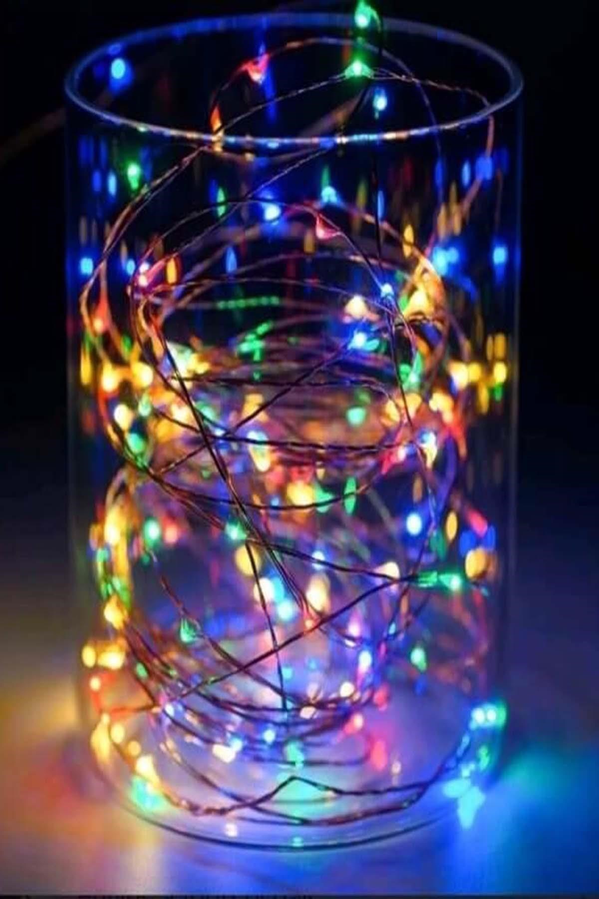 Pilli Renkli Peri Led Işık Dekoratif Aydınlatma 5 Metre RGB Led (5271) Pilli Renkli Peri Led Işık Dekoratif Aydınlatma 5 Metre RGB Led (5271)