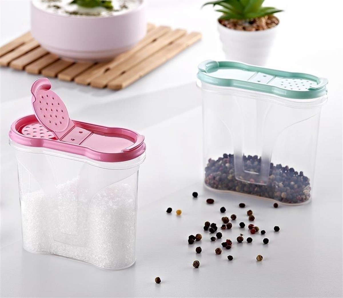 Plastik Kapaklı Majör Baharatlık Baharat Saklama Kutusu Kabı (5271)