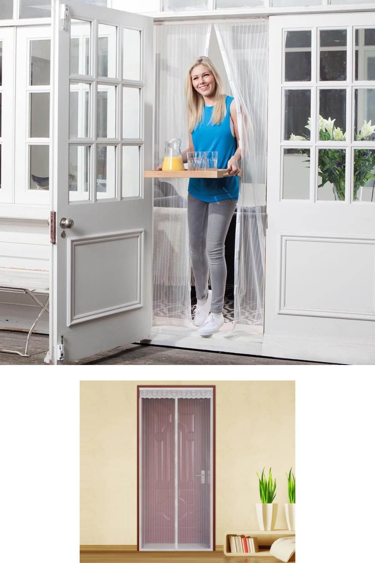 Pratik Manyetik Mıknatıslı Beyaz Kapı Pencere Sinekliği Tülü 90 x 210 cm (5271) Pratik Manyetik Mıknatıslı Beyaz Kapı Pencere Sinekliği Tülü 90 x 210 cm (5271)