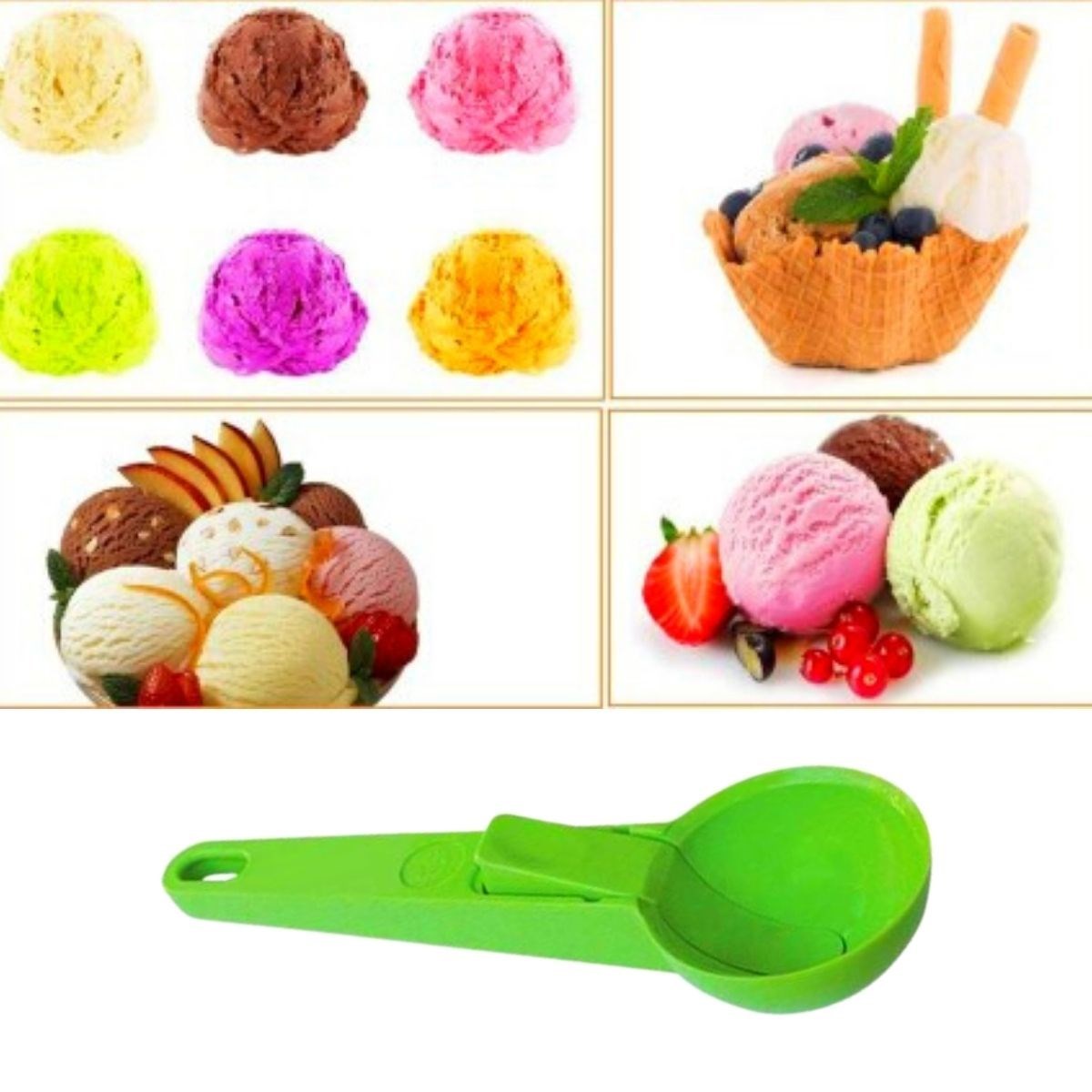 Pratik Mandallı Plastik Dondurma Servis Sunum Kepçesi Kaşığı (5271) Pratik Mandallı Plastik Dondurma Servis Sunum Kepçesi Kaşığı (5271)
