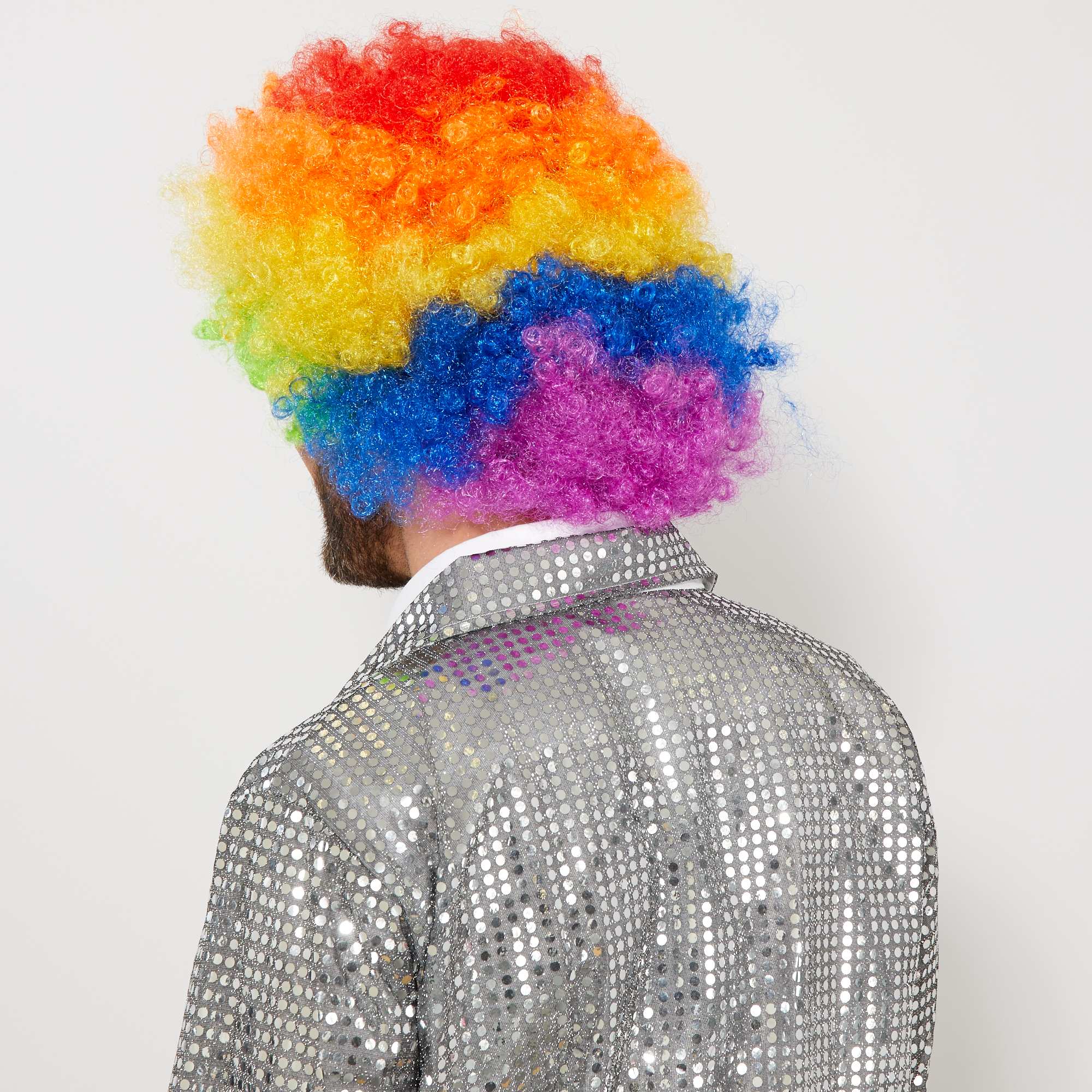 Rengarenk Kıvırcık Afro Bonus Peruk (5271)