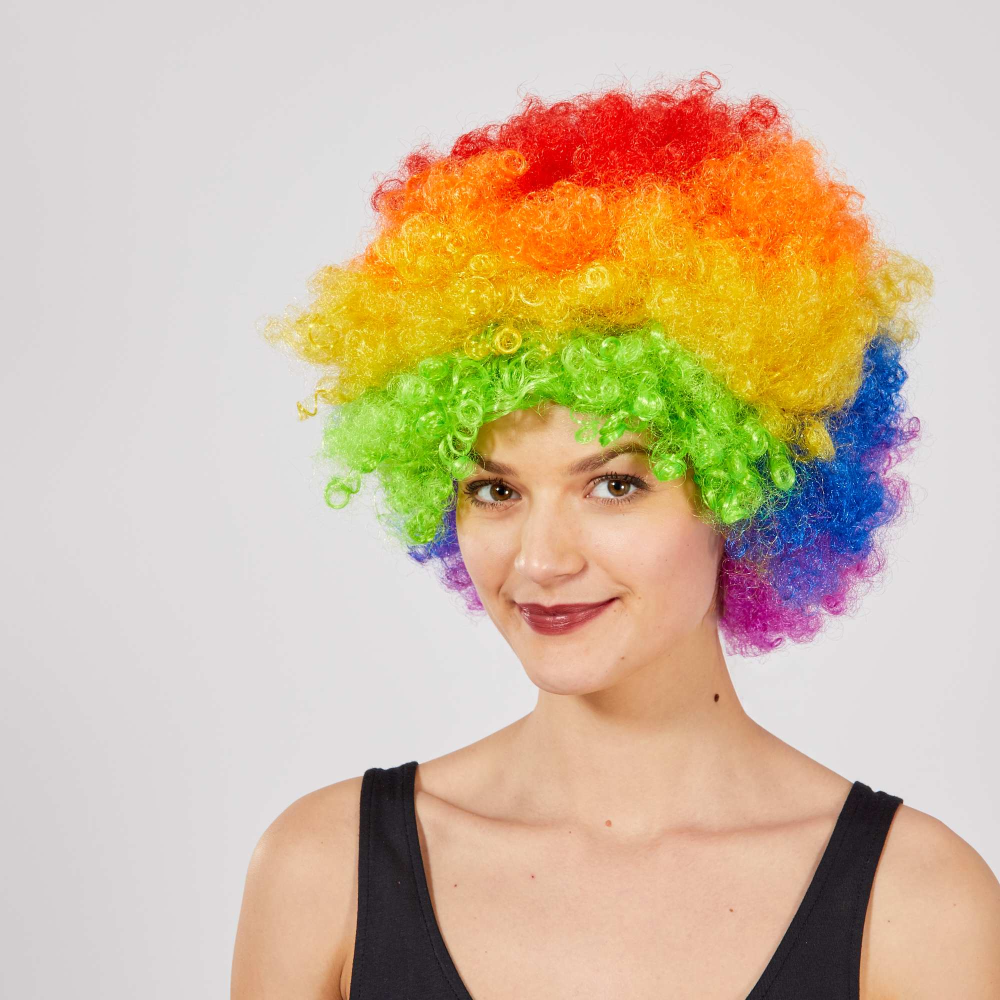 Rengarenk Kıvırcık Afro Bonus Peruk (5271) Rengarenk Kıvırcık Afro Bonus Peruk (5271)
