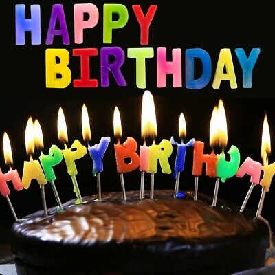 Rengarenk Happy Birthday Yazılabilen Doğum Günü Mumu (5271)