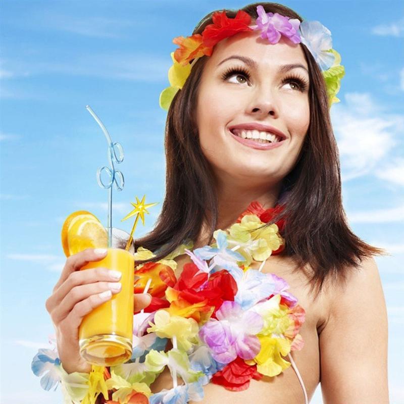 Rengarenk Hawaii Kolye Taç Bileklik Seti 4 Parça (5271) Rengarenk Hawaii Kolye Taç Bileklik Seti 4 Parça (5271)