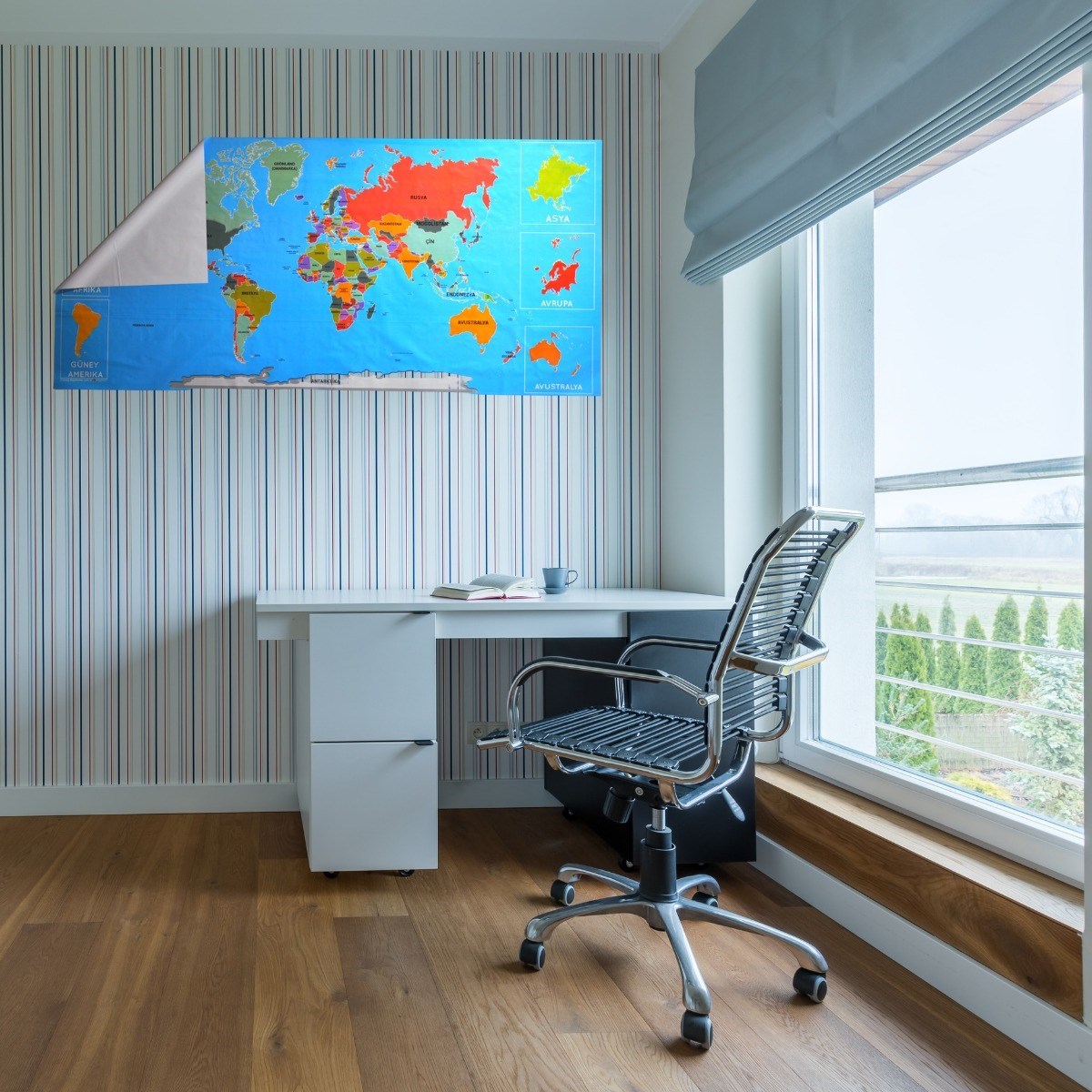 Renkli Atlas Dünya Haritası Manyetik Yapıştırıcı Gerektirmeyen Duvar Stickerı 118 CM * 56 CM (5271) Renkli Atlas Dünya Haritası Manyetik Yapıştırıcı Gerektirmeyen Duvar Stickerı 118 CM * 56 CM (5271)