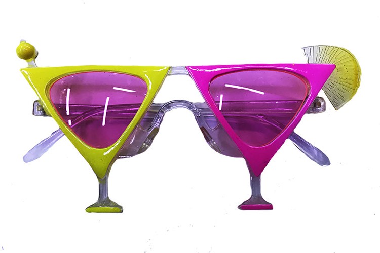 Sarı Pembe Renk Martini Parti Gözlüğü (5271)