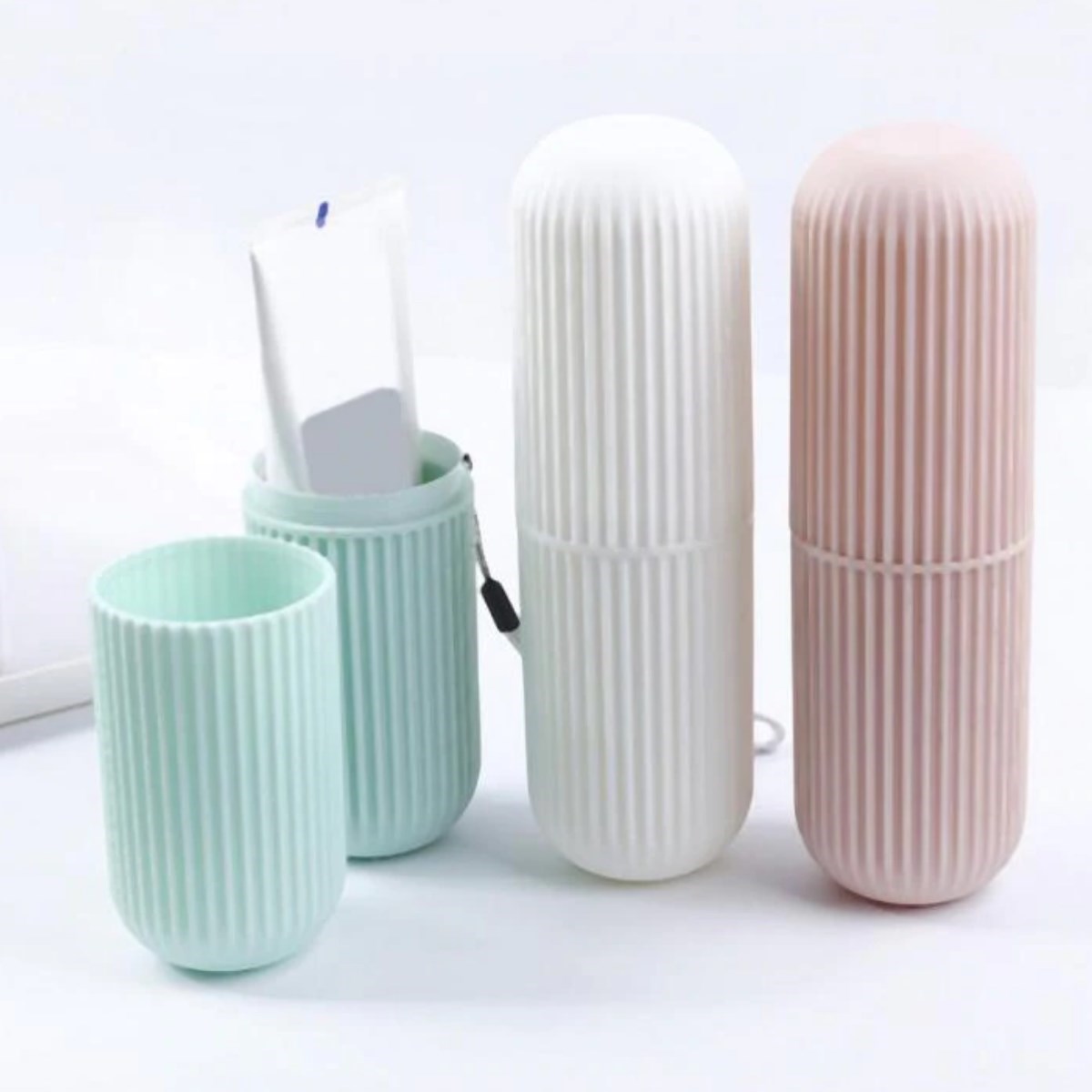 Seyahat Tipi Plastik Diş Fırçası Gözlük Kalem Fırça Erzak Saklama Kabı Düzenleme Kalemlik (5271)