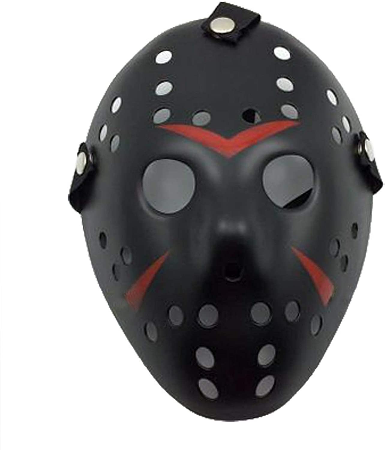 Siyah Renk Kırmızı Çizgili Tam Yüz Hokey Jason Maskesi Hannibal Maskesi (5271) Siyah Renk Kırmızı Çizgili Tam Yüz Hokey Jason Maskesi Hannibal Maskesi (5271)