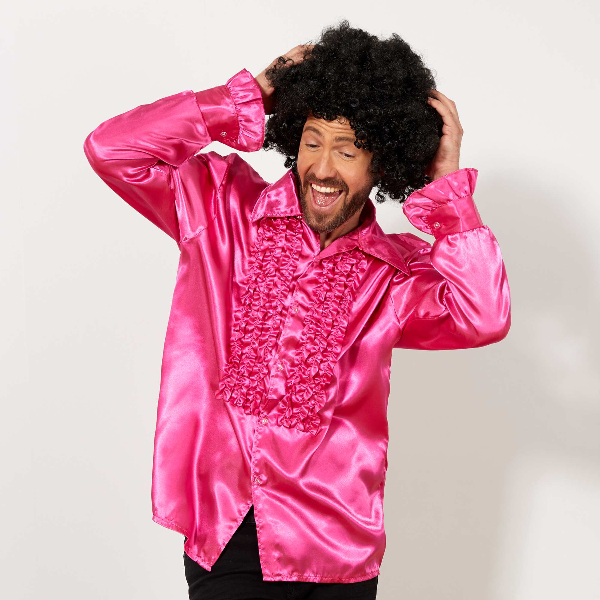 Siyah Renk Kıvırcık Afro Bonus Peruk (5271)