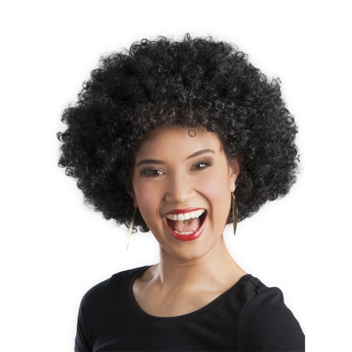 Siyah Renk Kıvırcık Afro Bonus Peruk Parti Peruğu (5271)