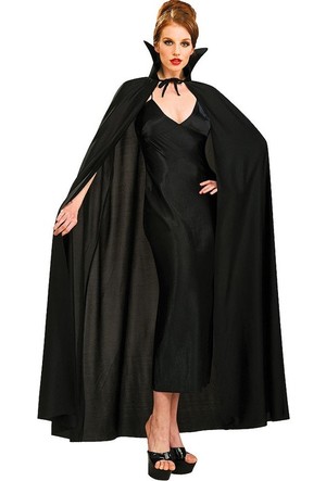 Siyah Renk Yakalı Halloween Pelerini 120 cm (5271)