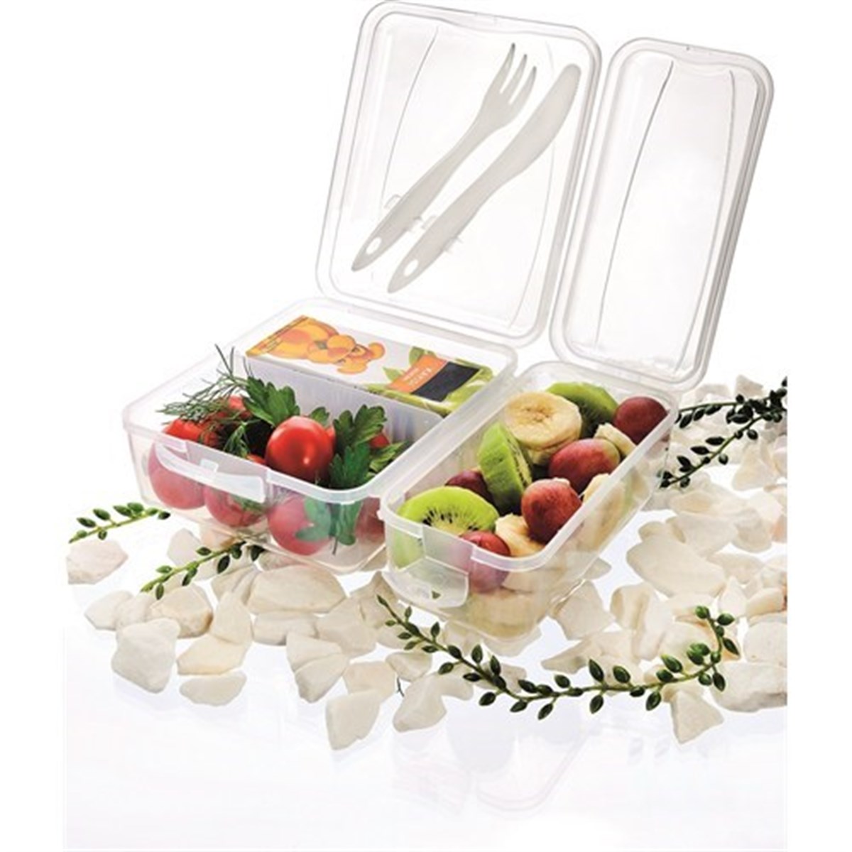 Takeaway Ergonomik Asorti Çatal Bıçaklı Pratik Yoğurt Saklama Kabı (5271)