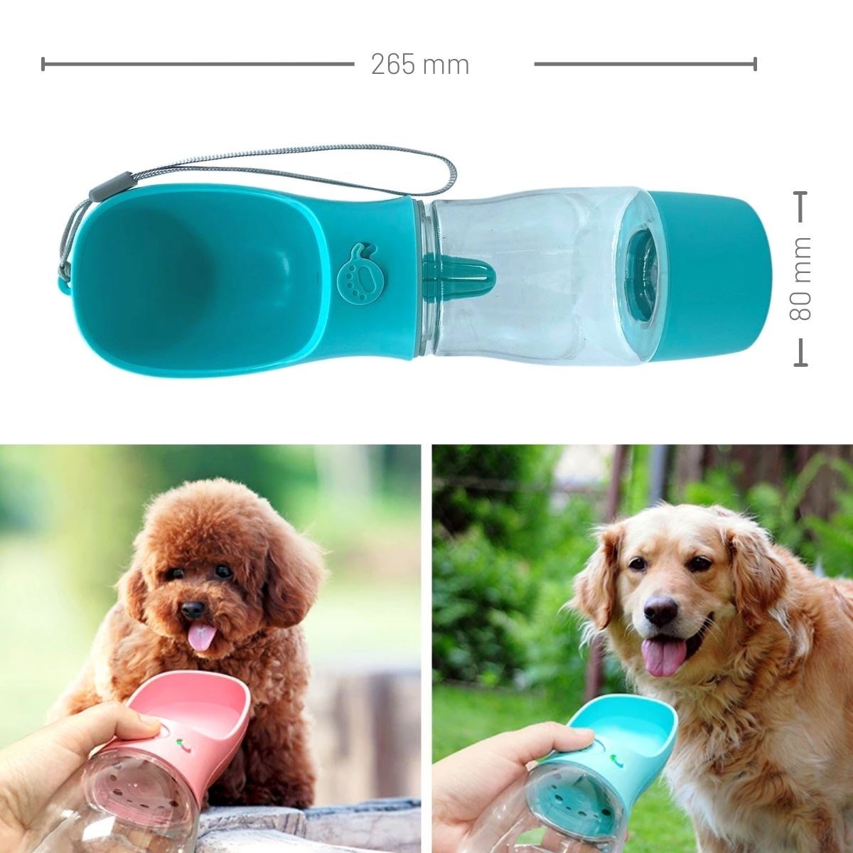 Taşınabilir Mama Hazneli Evcil Hayvan Suluğu Seyahat Kabı Kilitlenebilen Su Sızdırmaz 380ML (5271) Taşınabilir Mama Hazneli Evcil Hayvan Suluğu Seyahat Kabı Kilitlenebilen Su Sızdırmaz 380ML (5271)
