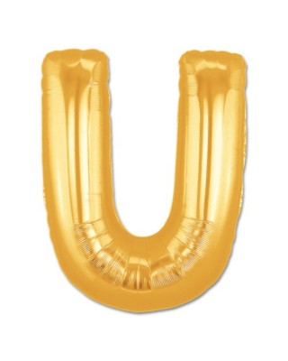 U Harf Folyo Balon Altın Renk  40 inç (5271)