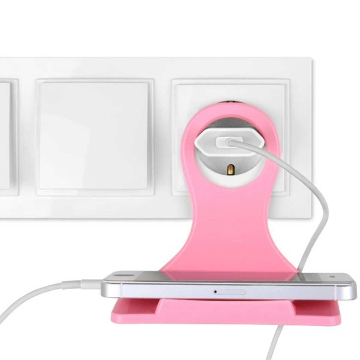 Universal Mobil Şarj Priz Askısı ve Telefon Tablet Tutucu Stand (5271) Universal Mobil Şarj Priz Askısı ve Telefon Tablet Tutucu Stand (5271)