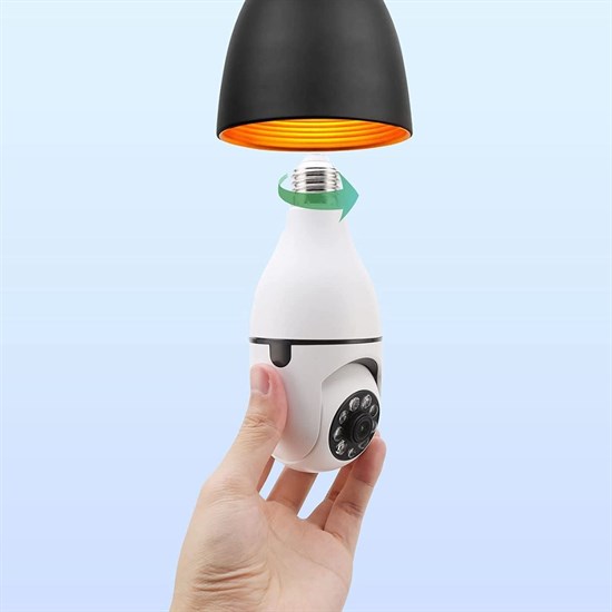 WiFi 360 Panoramik Ampul Kamera Gece Görüş Ses Akıllı Hareket Algılayıcı (5271) WiFi 360 Panoramik Ampul Kamera Gece Görüş Ses Akıllı Hareket Algılayıcı (5271)
