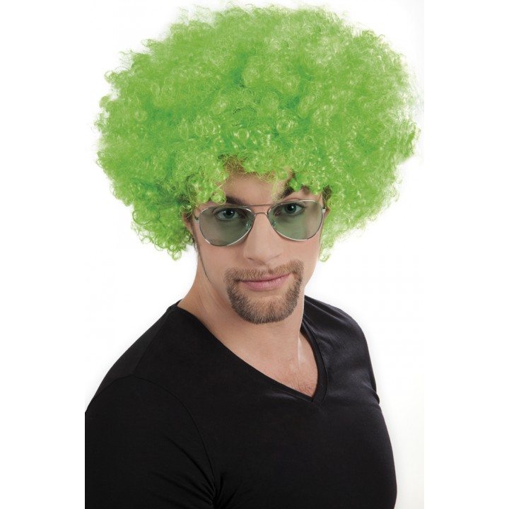 Yeşil Renk Kıvırcık Afro Bonus Peruk (5271)