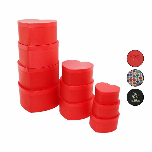 10PCS BOY KALPLİ - RENKLİ KARTON HEDİYE KUTUSU - KURDELALI (16-18-20-22-24-26-28-30-32-34CM)  (5271)
