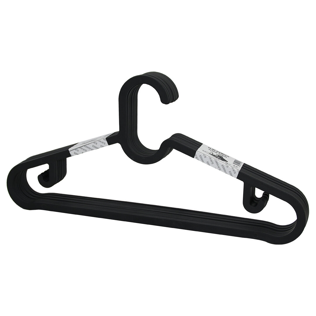 10PCS PLASTİK - ANTRASİT GRİ ELBİSE ASKISI (5271)