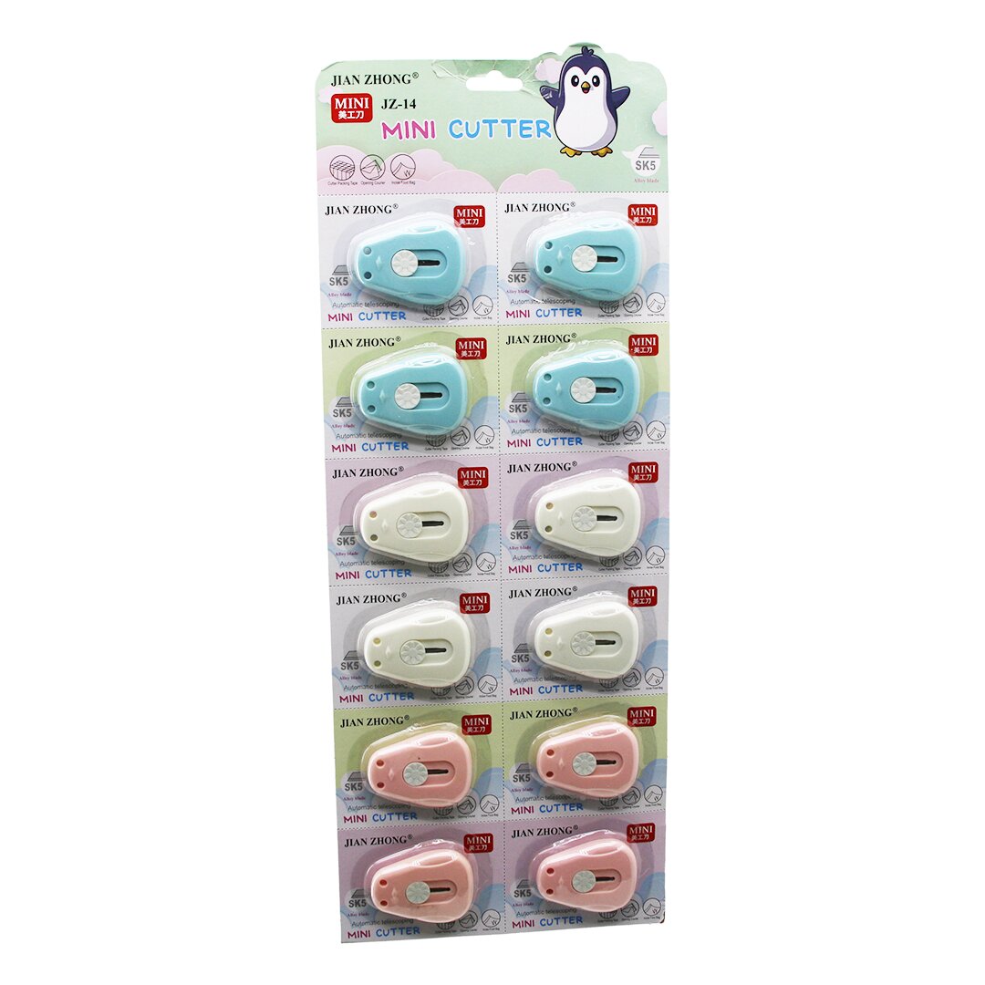 12 ADET MİNİ CEP - ÇANTA PENGUEN FALÇATA - MAKET BIÇAK (5271)