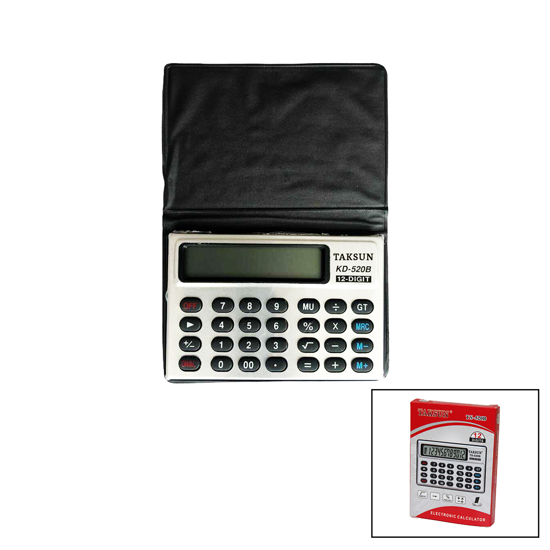 12 HANELİ MİNİ CEP - KILIFLI HESAP MAKİNESİ6.6X1.9X9.3CM TS-520B (5271)