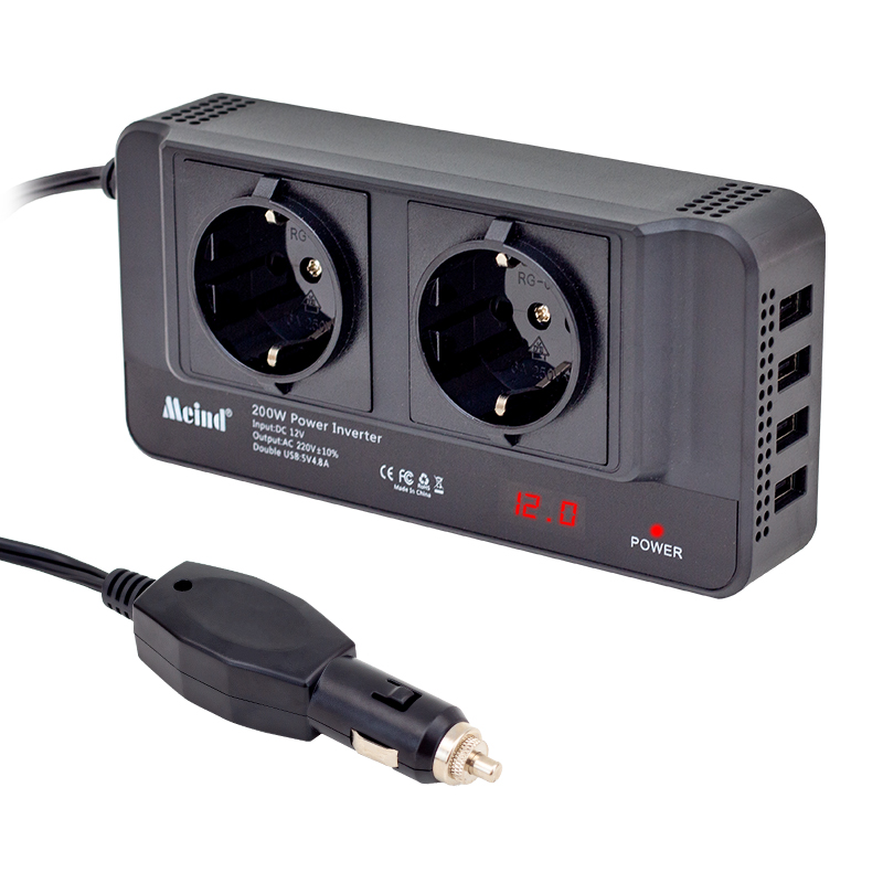 12 VOLT - 200 WATT 4 USBLİ DİJİTAL ÇAKMAKTAN POWER INVERTER (5271)