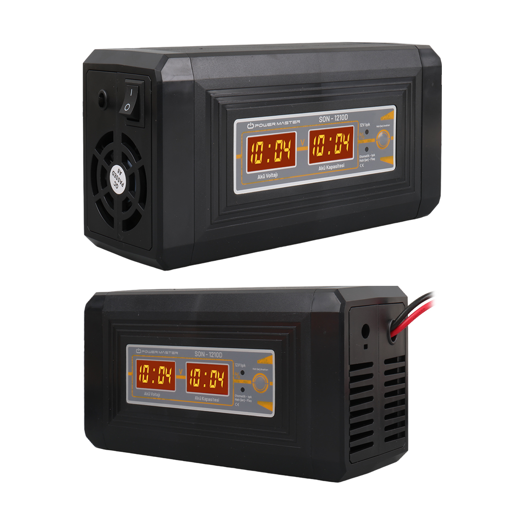 12 VOLT - 10 AMPER DİGİTAL EKRANLI AKILLI AKÜ ŞARJ CİHAZI (5271)