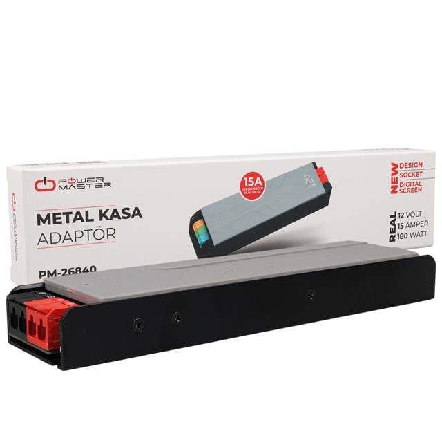 12 Volt 15 Amper 180 Watt Slim Metal Kasa Adaptör Voltaj Göstergeli 218x51x27mm (5271) 12 Volt 15 Amper 180 Watt Slim Metal Kasa Adaptör Voltaj Göstergeli 218x51x27mm (5271)