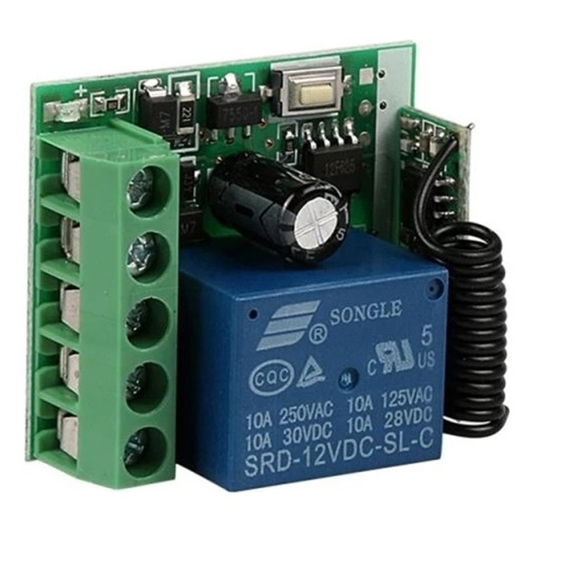 12 VOLT 433 MHZ TEK KANALLI ALICI VERİCİ GARAJ KUMANDASI DEVRESİ (5271)